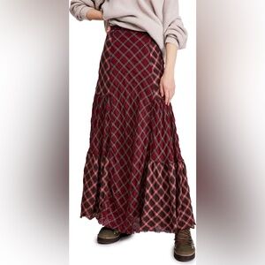 NWT Free People Prairie Dreams Maxi Skirt